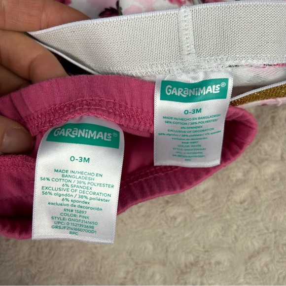 Garanimals Baby Girl Pants Bundle Size 0-3 Months Floral Pink - Picture 4 of 4